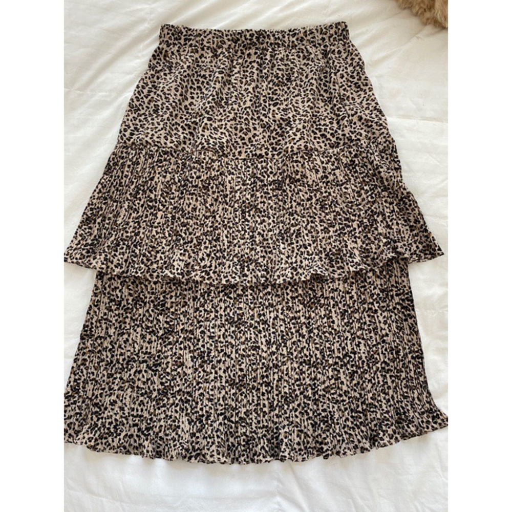 VICI DOLLS cheetah print layered skirt